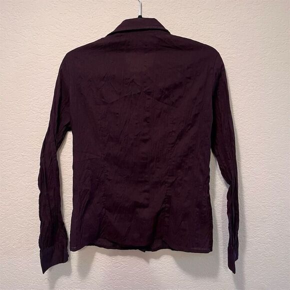 New York & Company Women's Red Long Sleeve Button-Up Blouse Size M - Picture 2 of 7